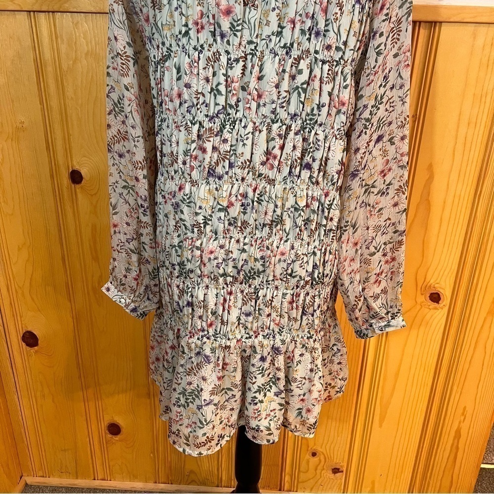 NWT Storia Floral Print Baby Doll Dress Sz-M - Picture 7 of 9